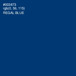 #003873 - Regal Blue Color Image